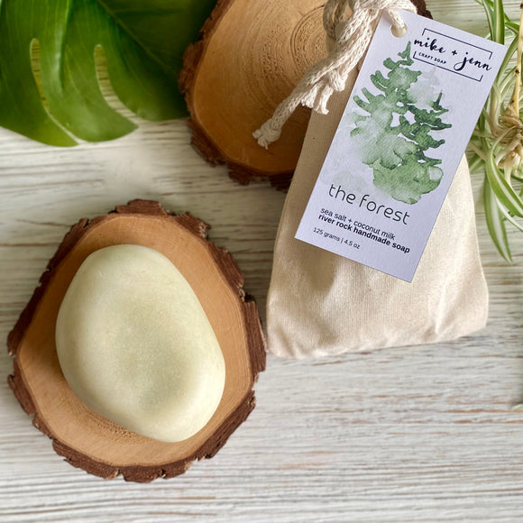'the forest' sea salt + coconut milk river rock soap