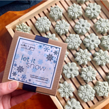 'let it snow' snowflake boxed soap
