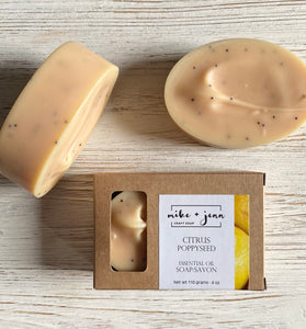 citrus poppyseed exfoliating soap